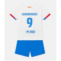 Fotbalové Dres Barcelona Robert Lewandowski #9 Dětské Venkovní 2023-24 Krátký Rukáv (+ trenýrky)